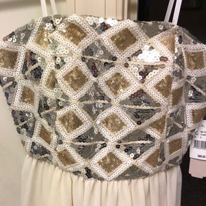 GB sequin strapless cocktail dress